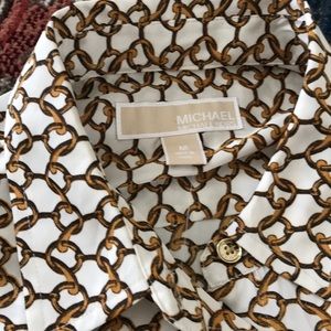 Brand new Michael Kors long sleeve chain print top